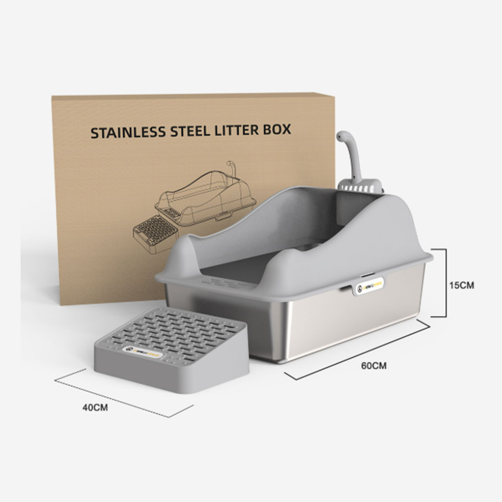 Semi-enclosed Anti-splash Cat Litter Box 