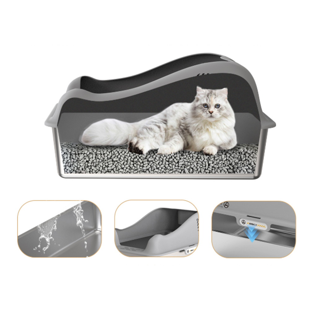 Semi-enclosed Anti-splash Cat Litter Box 