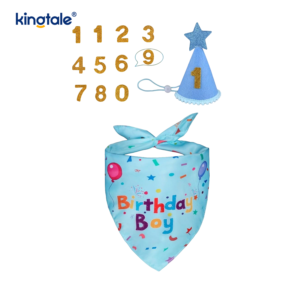 Pet Birthday Bandana Set