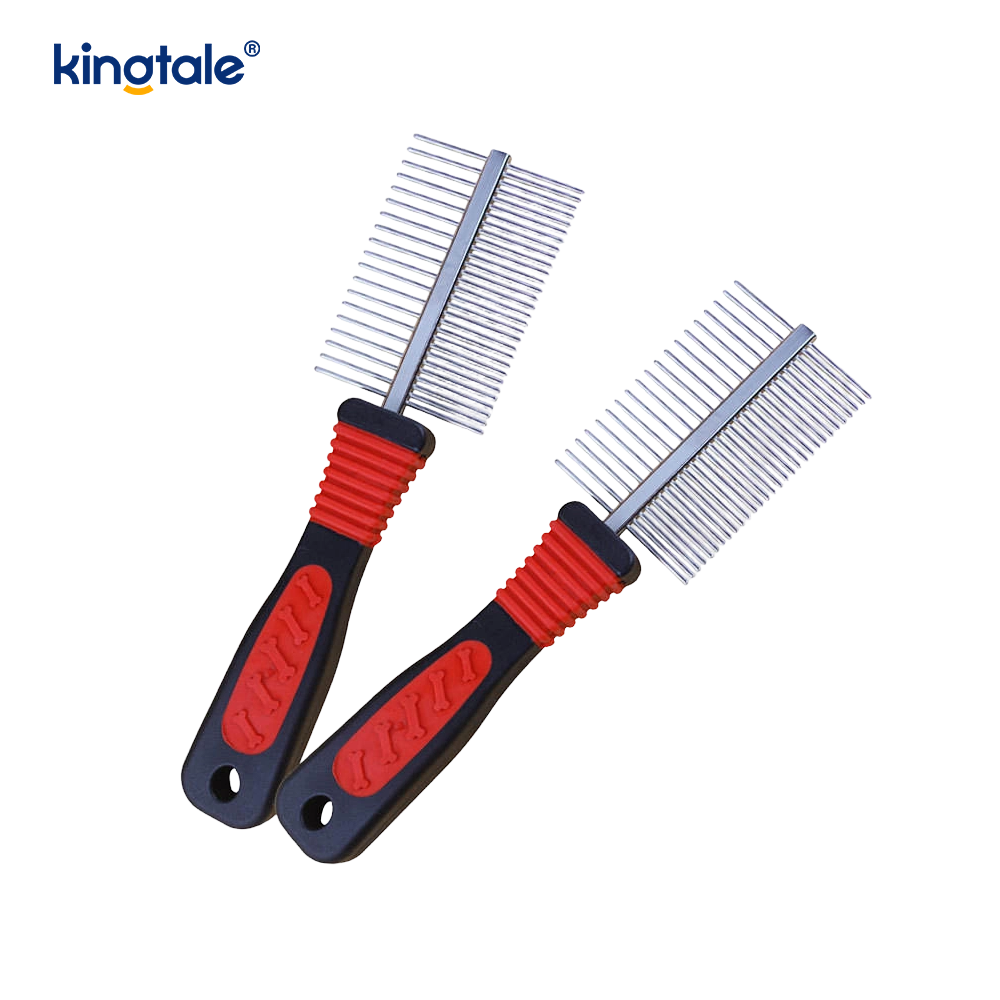 Double-Sided Dog Comb Tick & Flea Comb Dog Grooming Brush For Small Breeds & Puppies