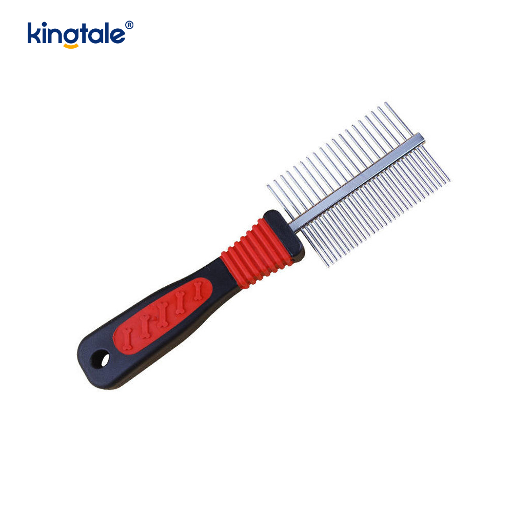 Double-Sided Dog Comb Tick & Flea Comb Dog Grooming Brush For Small Breeds & Puppies