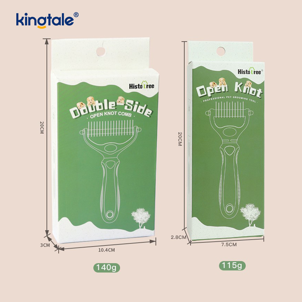 Pet Grooming Rake Double-Sided Deshedding Dematting Tool, Undercoat Rake For Dogs & Cats