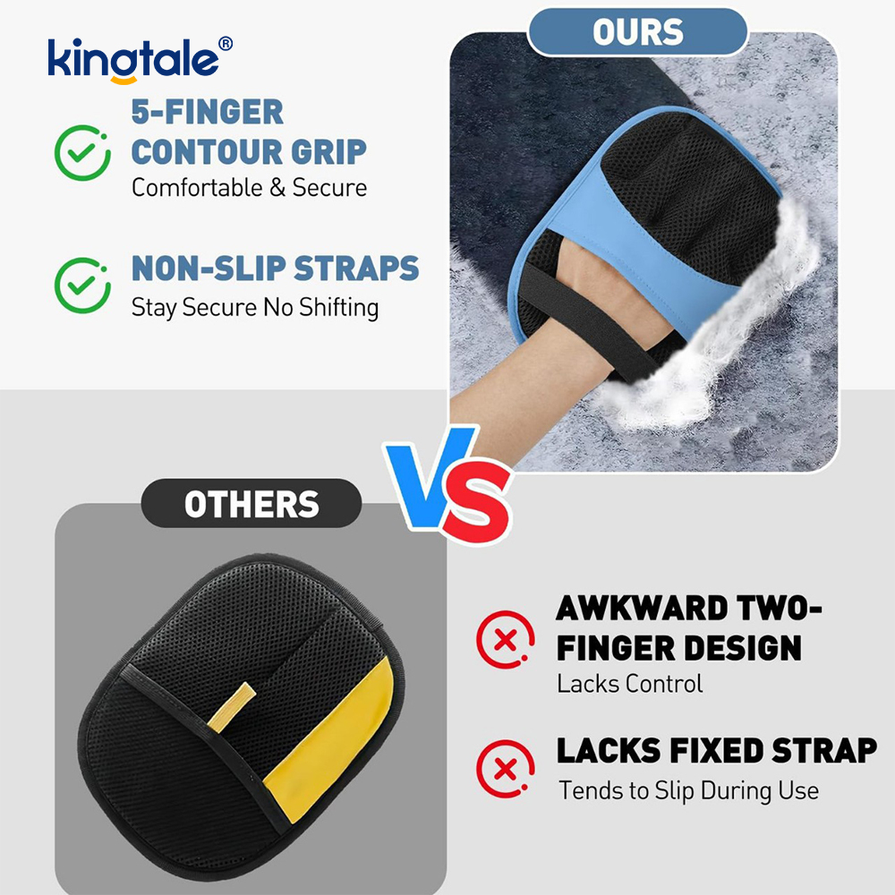 Pet Hair Removal Glove Magic Brush Electrostatic Mitt For Dogs & Cats