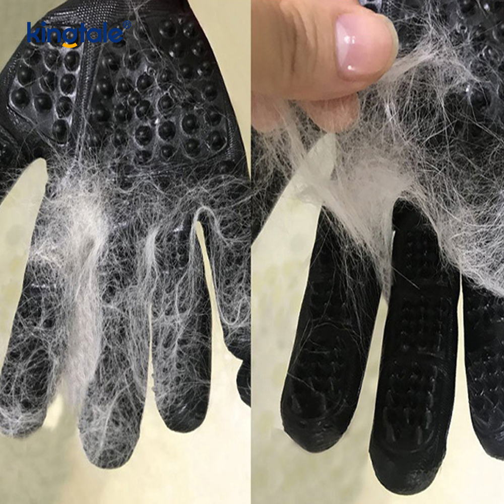 Pet Hair Remover Glove Gentle Pet Grooming Glove Brush Deshedding Glove