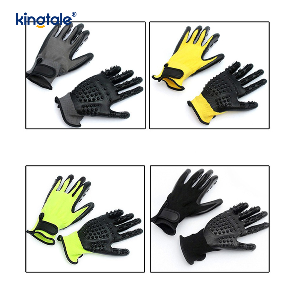 Pet Hair Remover Glove Gentle Pet Grooming Glove Brush Deshedding Glove