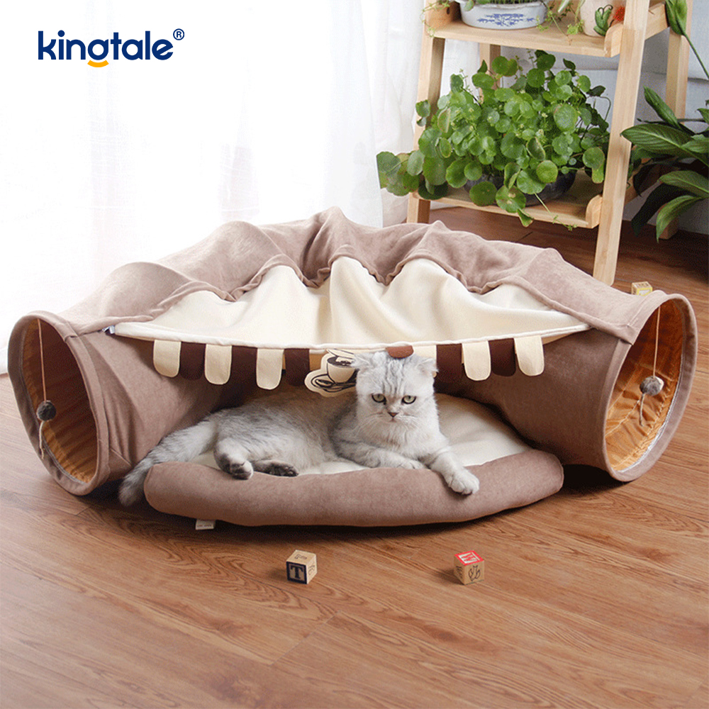 Collapsible Cat Play Tunnel Interactive Toy Maze Cat House Tunnels Indoor