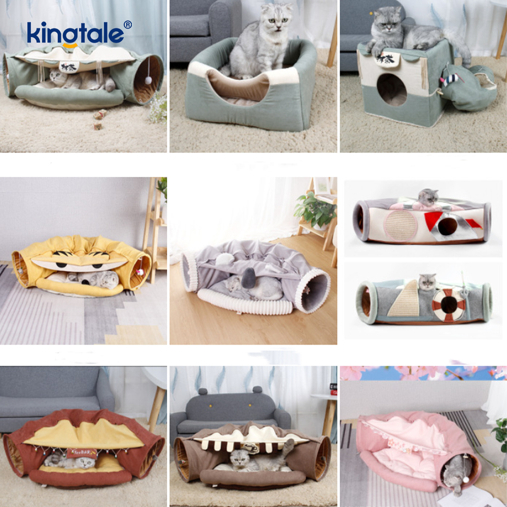 Collapsible Cat Play Tunnel Interactive Toy Maze Cat House Tunnels Indoor
