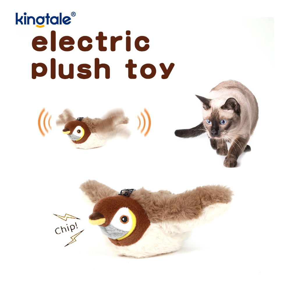 Simulated Sparrow Pet Plush Toy For All Breeds Cat Kicker Catnip Toys Sparrow
