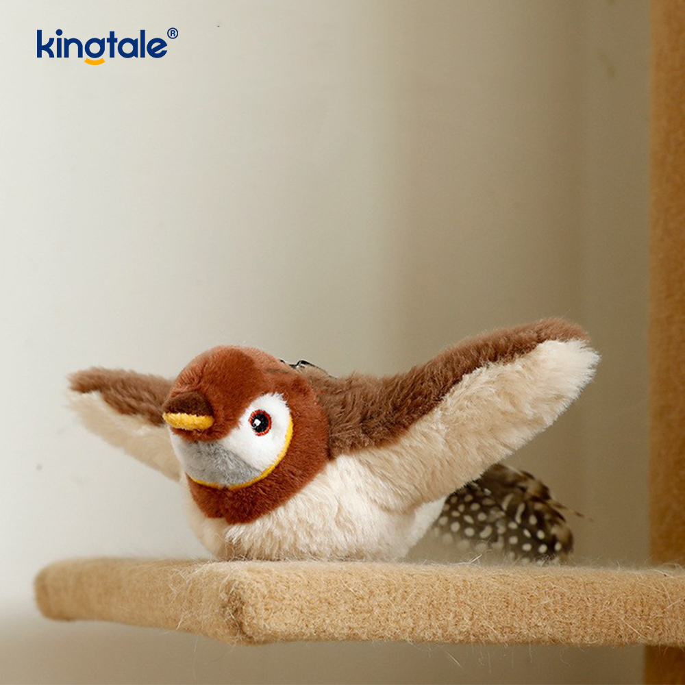 Simulated Sparrow Pet Plush Toy For All Breeds Cat Kicker Catnip Toys Sparrow