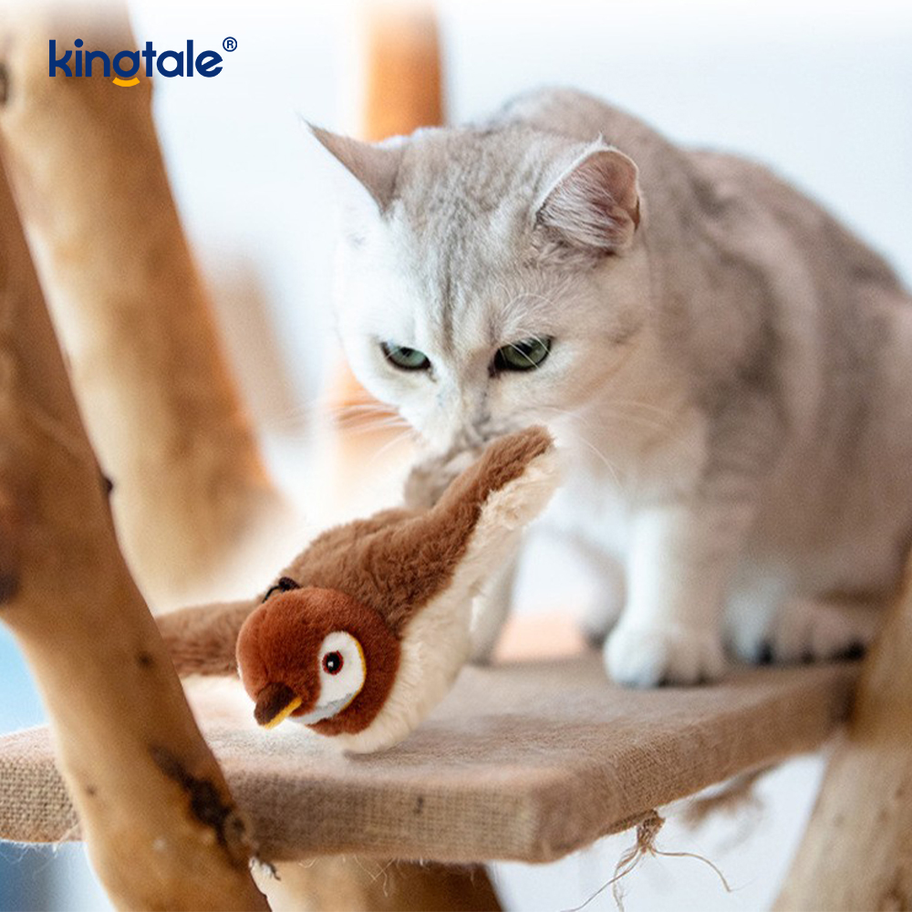 Simulated Sparrow Pet Plush Toy For All Breeds Cat Kicker Catnip Toys Sparrow