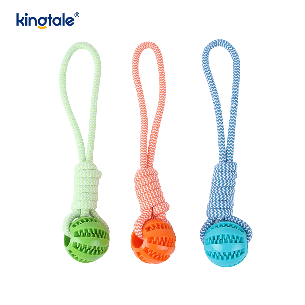 Dog Toy Pull-Out Chewable Rubber Treat Ball Indoor And Outdoor