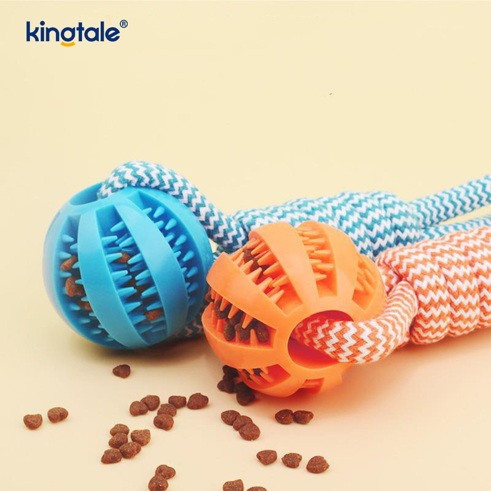 Dog Toy Pull-Out Chewable Rubber Treat Ball Indoor And Outdoor
