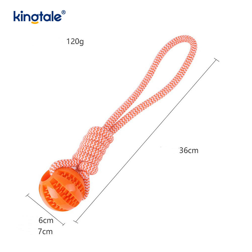 Dog Toy Pull-Out Chewable Rubber Treat Ball Indoor And Outdoor