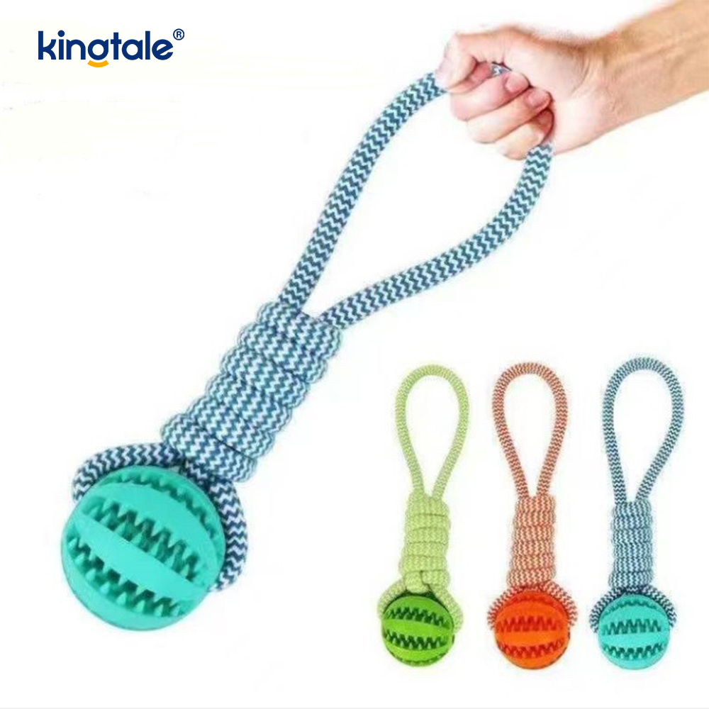 Dog Toy Pull-Out Chewable Rubber Treat Ball Indoor And Outdoor