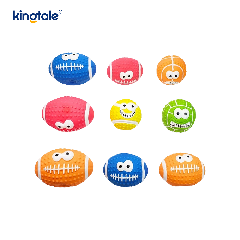 Pet Toy Latex Making Sound Smiley Face Ball Indoor And Outdoor
