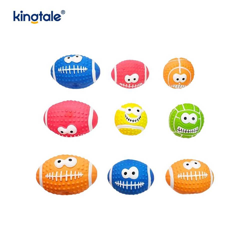 Pet Toy Latex Making Sound Smiley Face Ball Indoor And Outdoor