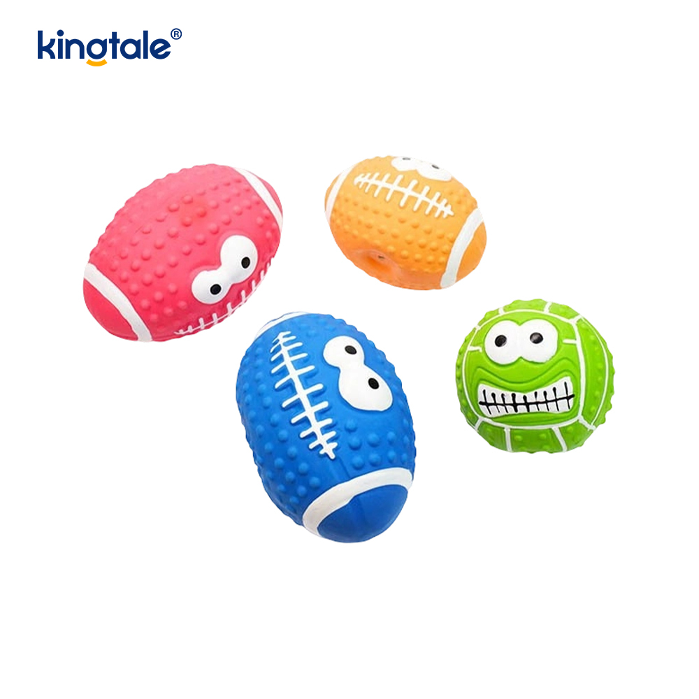 Pet Toy Latex Making Sound Smiley Face Ball Indoor And Outdoor
