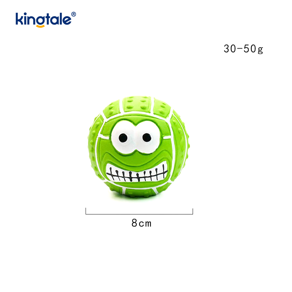 Pet Toy Latex Making Sound Smiley Face Ball Indoor And Outdoor