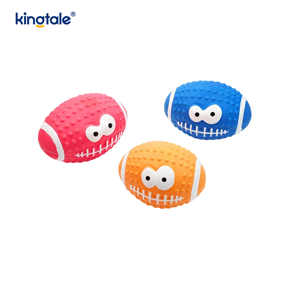 Pet Toy Latex Making Sound Smiley Face Ball Indoor And Outdoor