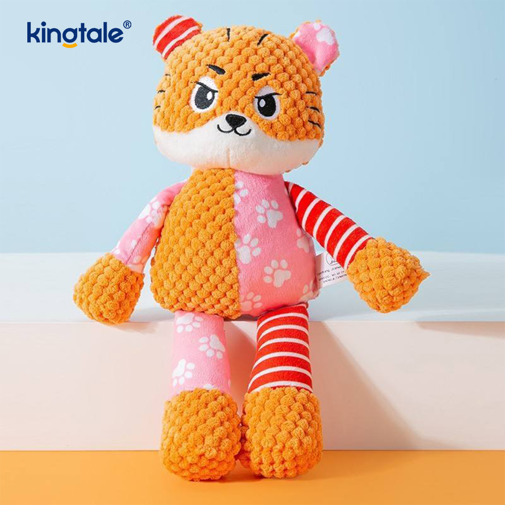 Blue Elephant Soft Plush Pet Toy With Machine Washable Blue Fabric