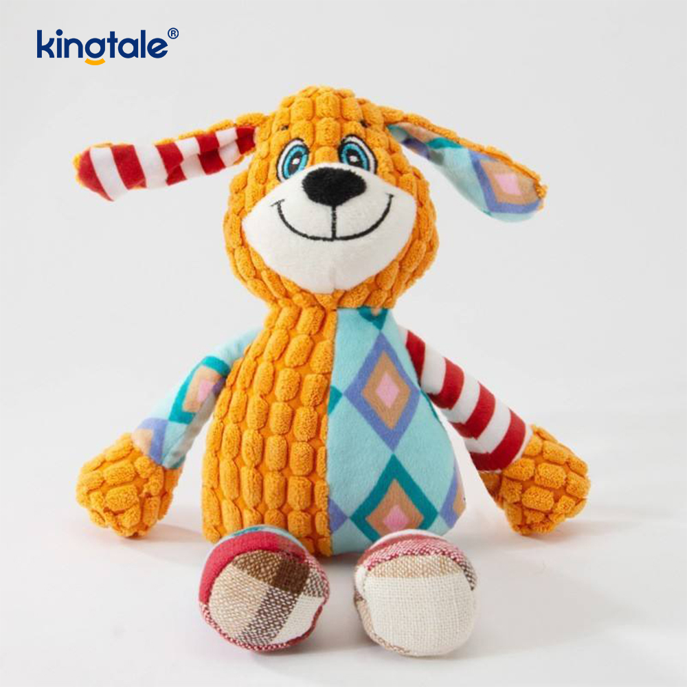 Blue Elephant Soft Plush Pet Toy With Machine Washable Blue Fabric