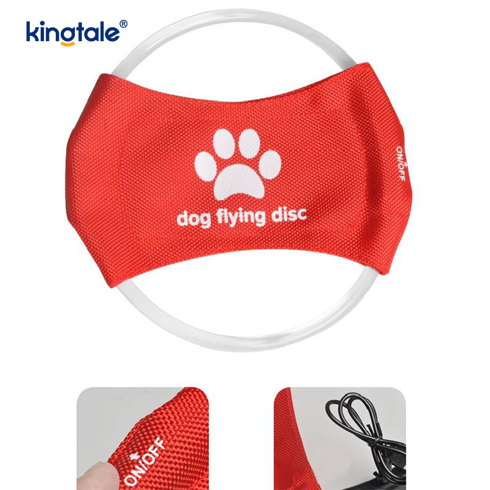 Pet Light-Up Frisbee High Visibility Lighted Pet Training Throwing Playing For Exercise