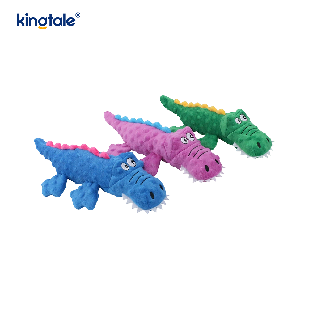 Pet Squeak Crocodile Plush Toy for Cleaning Teeth