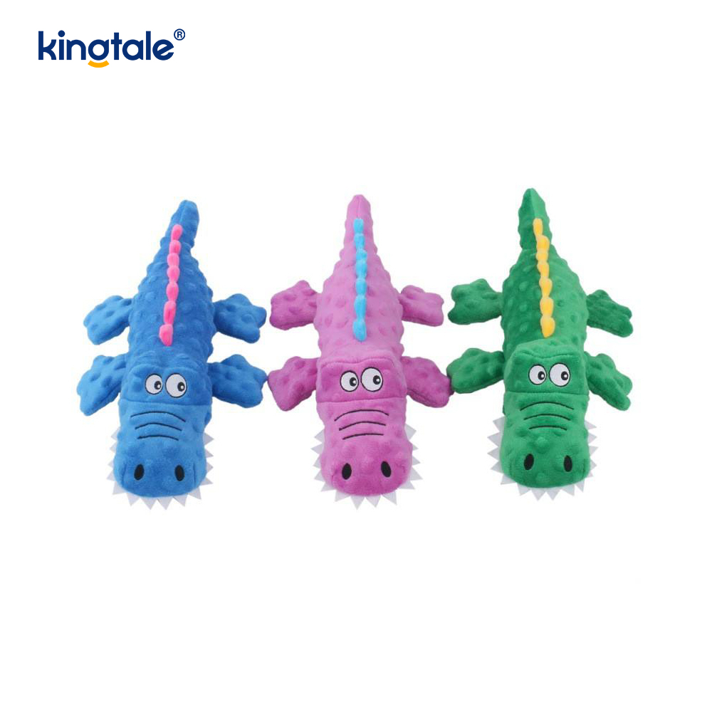 Pet Squeak Crocodile Plush Toy for Cleaning Teeth