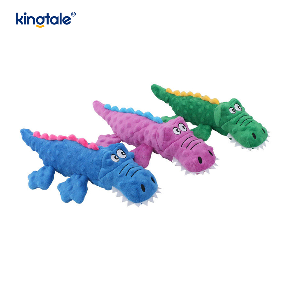 Pet Squeak Crocodile Plush Toy for Cleaning Teeth