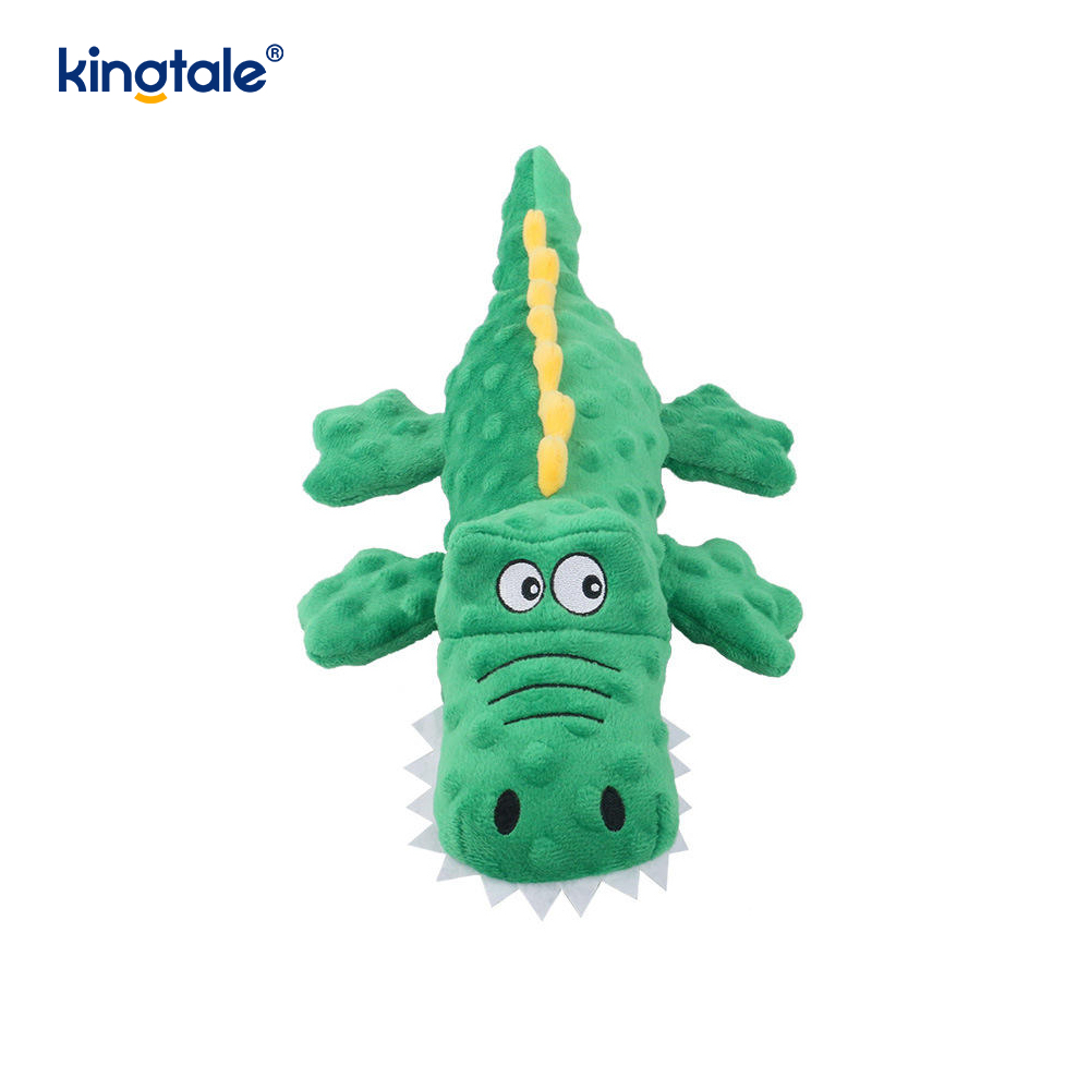 Pet Squeak Crocodile Plush Toy for Cleaning Teeth
