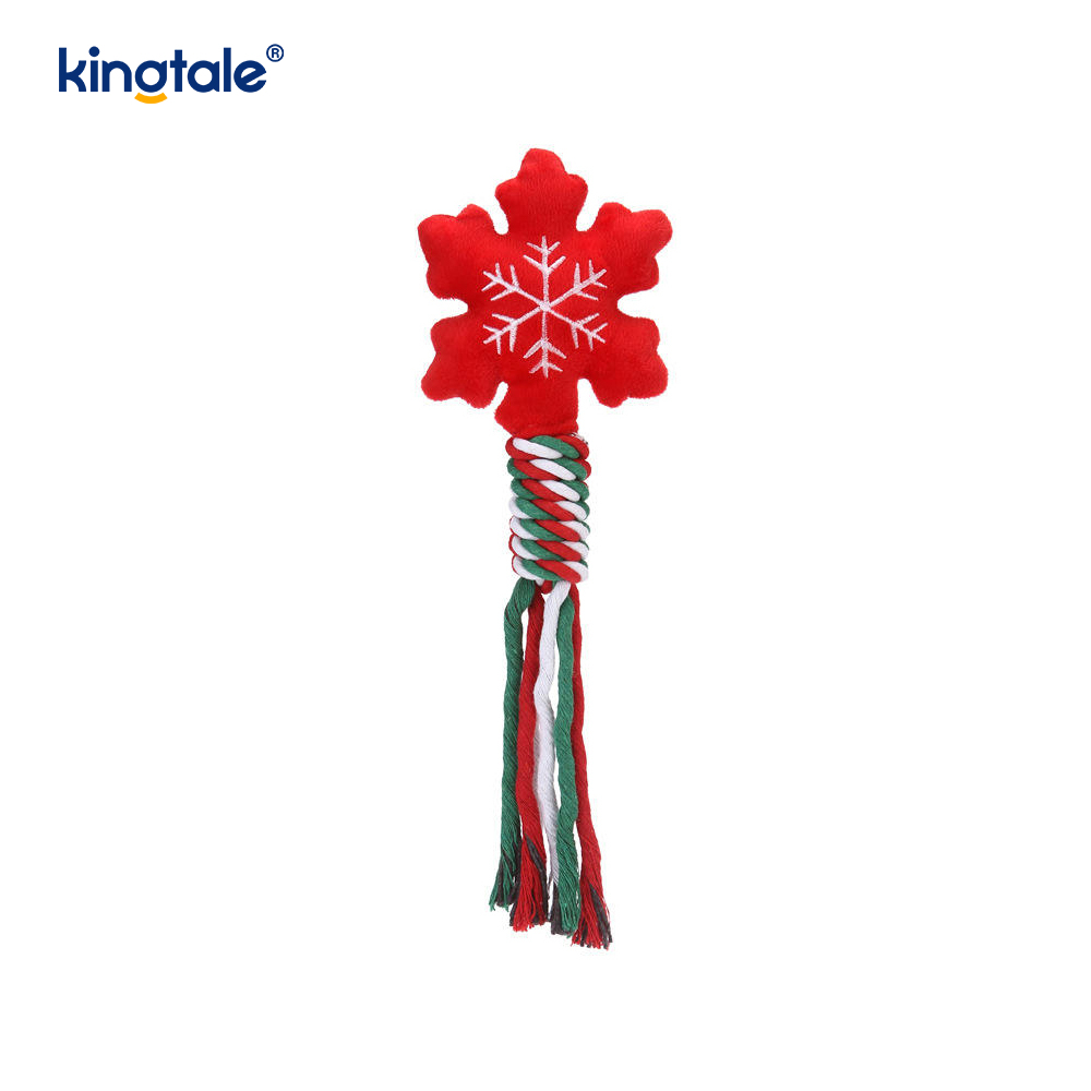 Pet Christmas Rope Plush Toys Puppy Chew Toy For Teething
