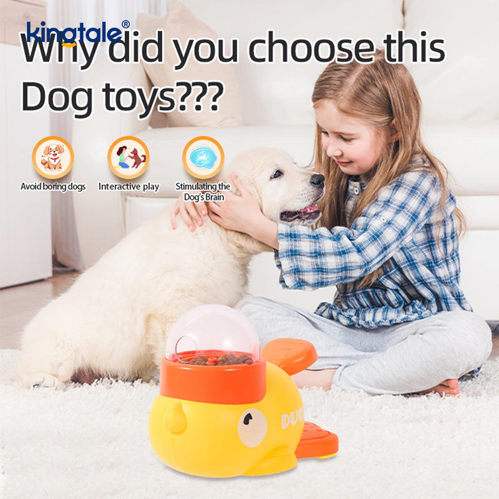 Little Yellow Duck Pet Feeder Interactive Dog Toys Food Puzzle Slow Feeder