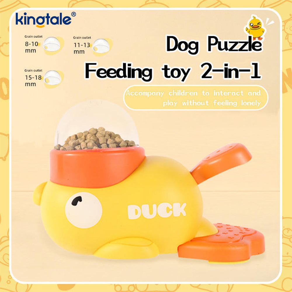 Little Yellow Duck Pet Feeder Interactive Dog Toys Food Puzzle Slow Feeder
