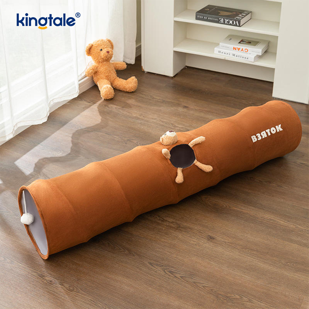 Collapsible Cat Toy Straight Cartoon Cat Tunnel Unny Interactive Cat Toy Gift For Cat