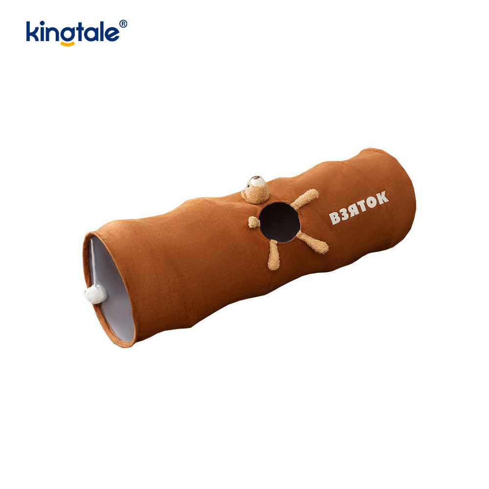 Collapsible Cat Toy Straight Cartoon Cat Tunnel Unny Interactive Cat Toy Gift For Cat