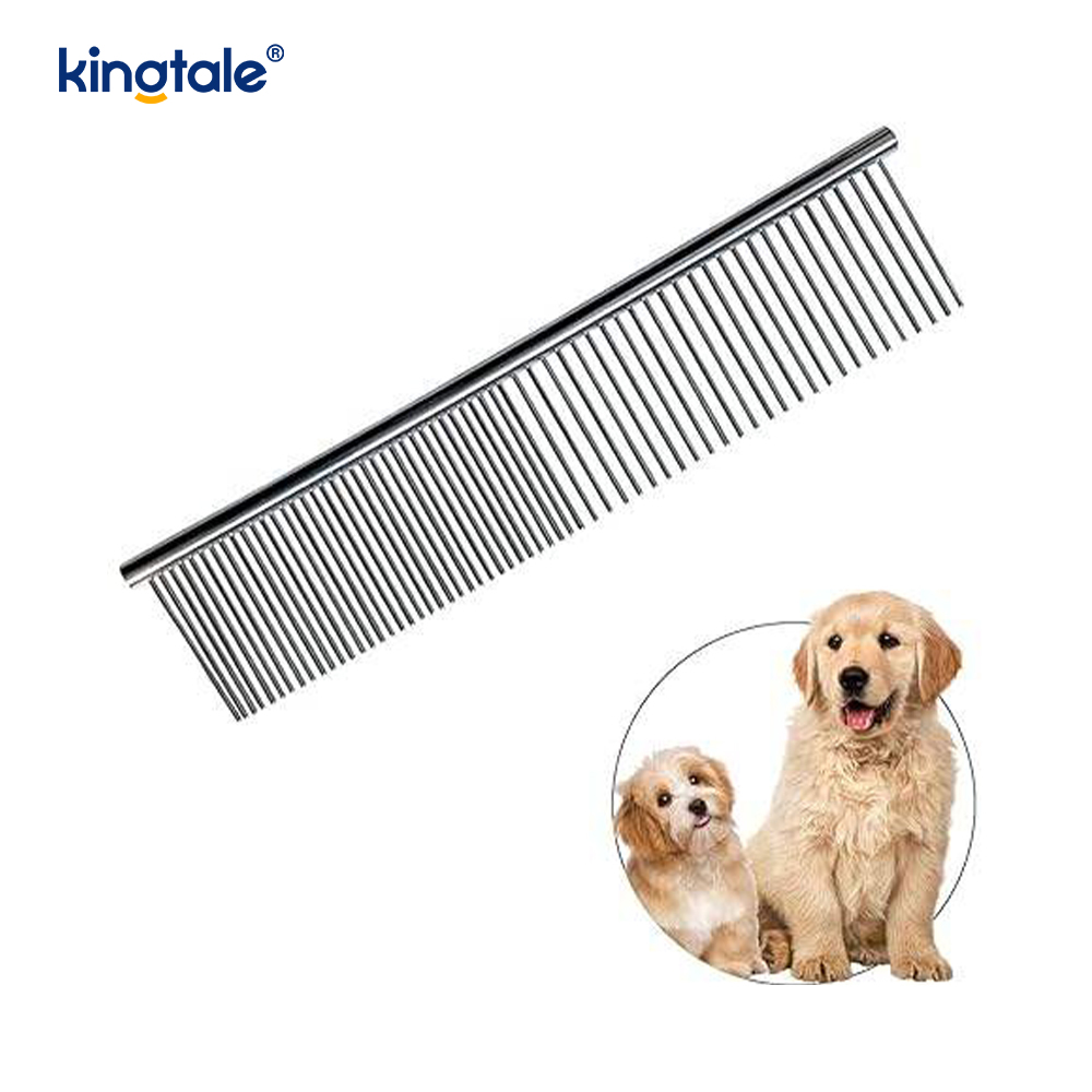 Stainless Steel Grooming Comb Dog Combs For Grooming, Metal Cat Comb For Removing Tangles And Knots