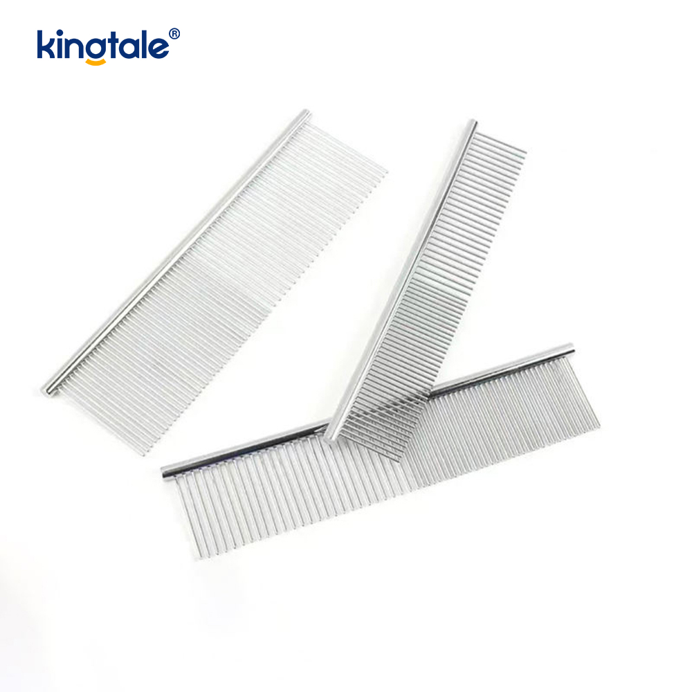 Stainless Steel Grooming Comb Dog Combs For Grooming, Metal Cat Comb For Removing Tangles And Knots
