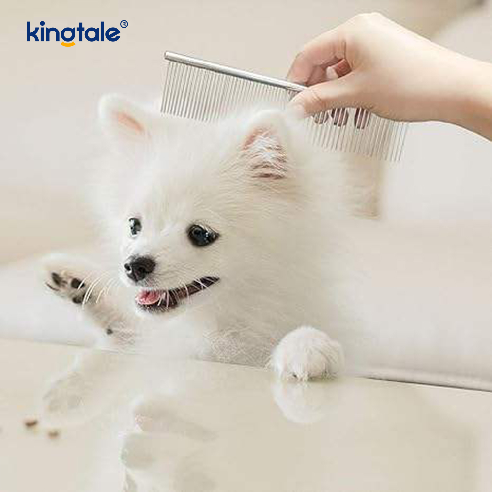 Stainless Steel Grooming Comb Dog Combs For Grooming, Metal Cat Comb For Removing Tangles And Knots