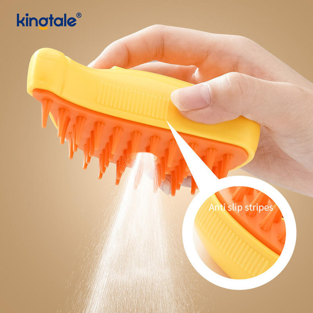 Cat Steam Brush 3 In 1 Steamy Pet Brush Silicone Massage Dog Hair Remover Comb