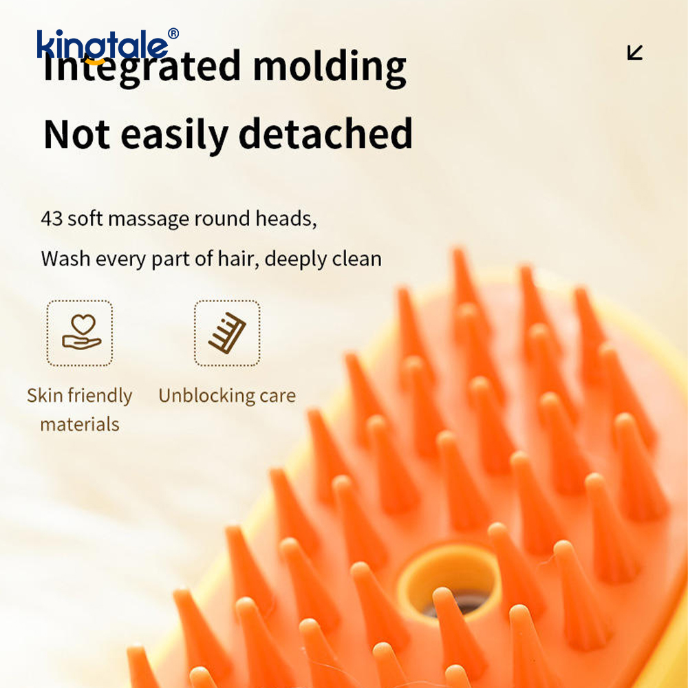 Cat Steam Brush 3 In 1 Steamy Pet Brush Silicone Massage Dog Hair Remover Comb
