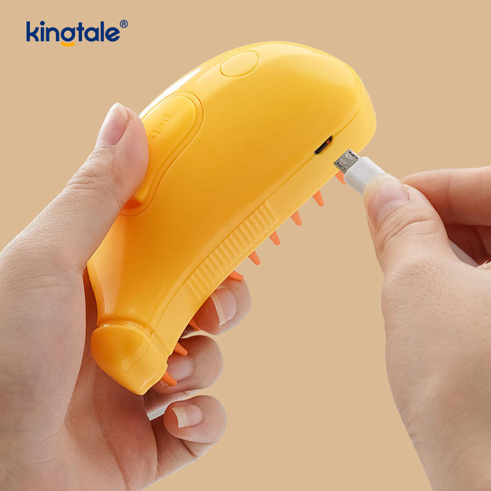 Cat Steam Brush 3 In 1 Steamy Pet Brush Silicone Massage Dog Hair Remover Comb