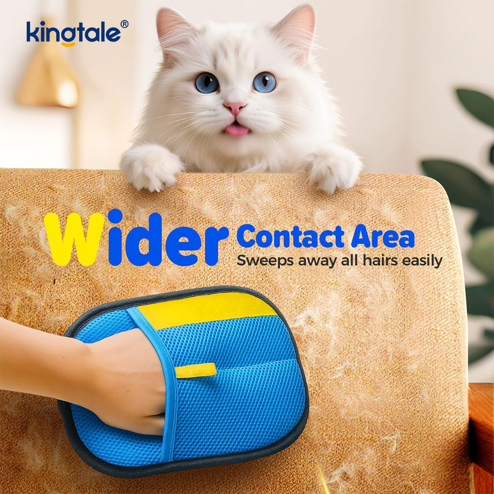 Pet Hair Removal Glove For Cats & Dogs Newly Pro Five-Finger Electrostatic Pet Hair Remover Gloves