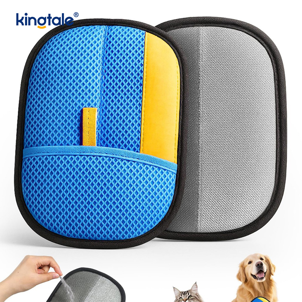 Pet Hair Removal Glove For Cats & Dogs Newly Pro Five-Finger Electrostatic Pet Hair Remover Gloves