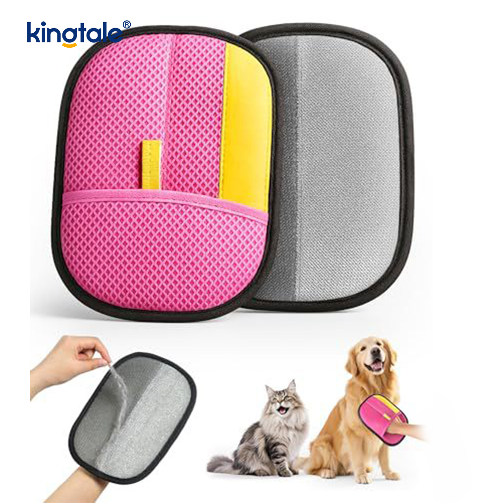 Pet Hair Removal Glove For Cats & Dogs Newly Pro Five-Finger Electrostatic Pet Hair Remover Gloves