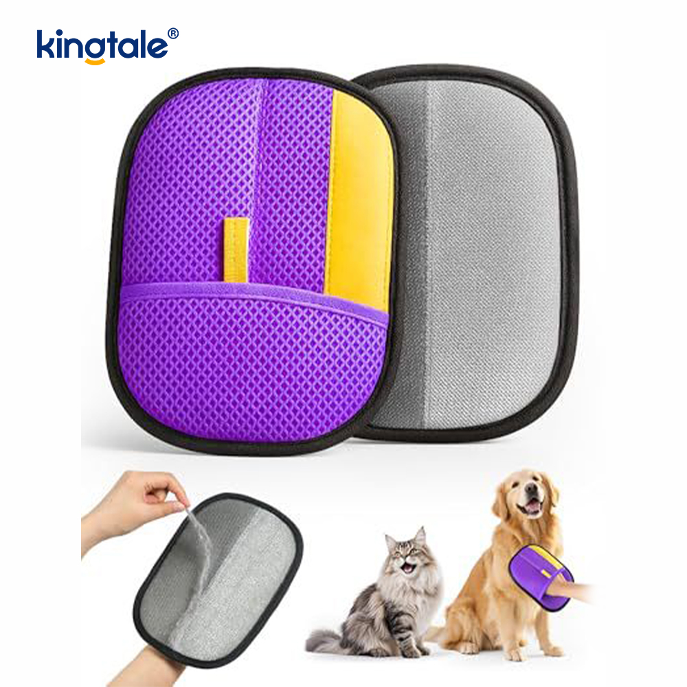 Pet Hair Removal Glove For Cats & Dogs Newly Pro Five-Finger Electrostatic Pet Hair Remover Gloves