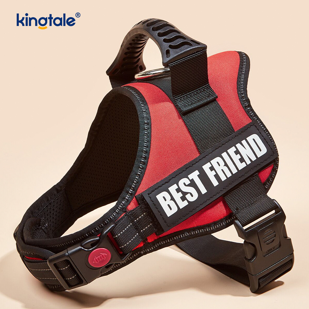 No Pull Reflective Designer Dog Harness Solid Nylon Rope Dog Leash 