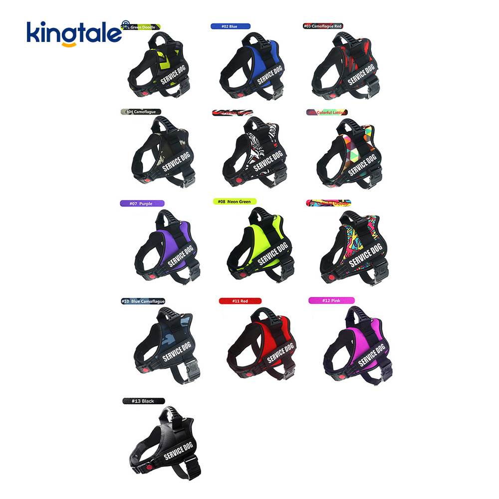 No Pull Reflective Designer Dog Harness Solid Nylon Rope Dog Leash 