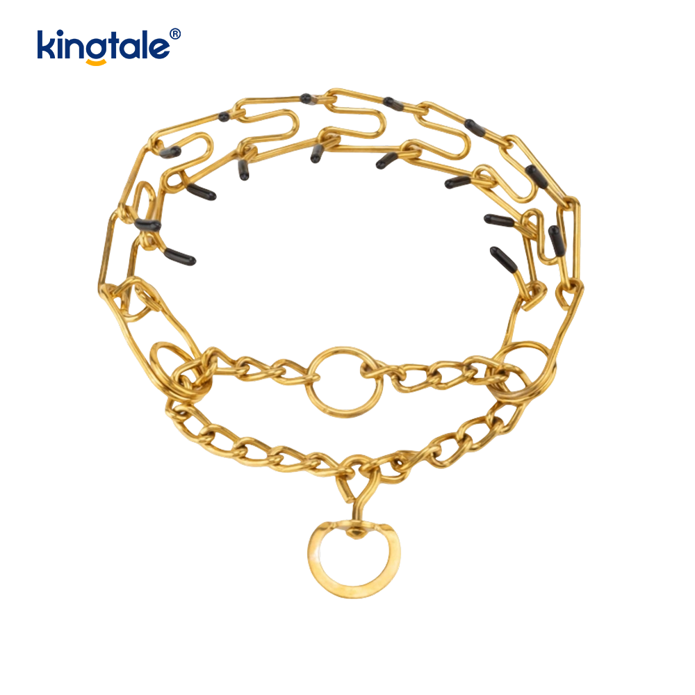 Pet Pinch Choke Collars Carbon Steel Metal Prong Dog Training Collar 