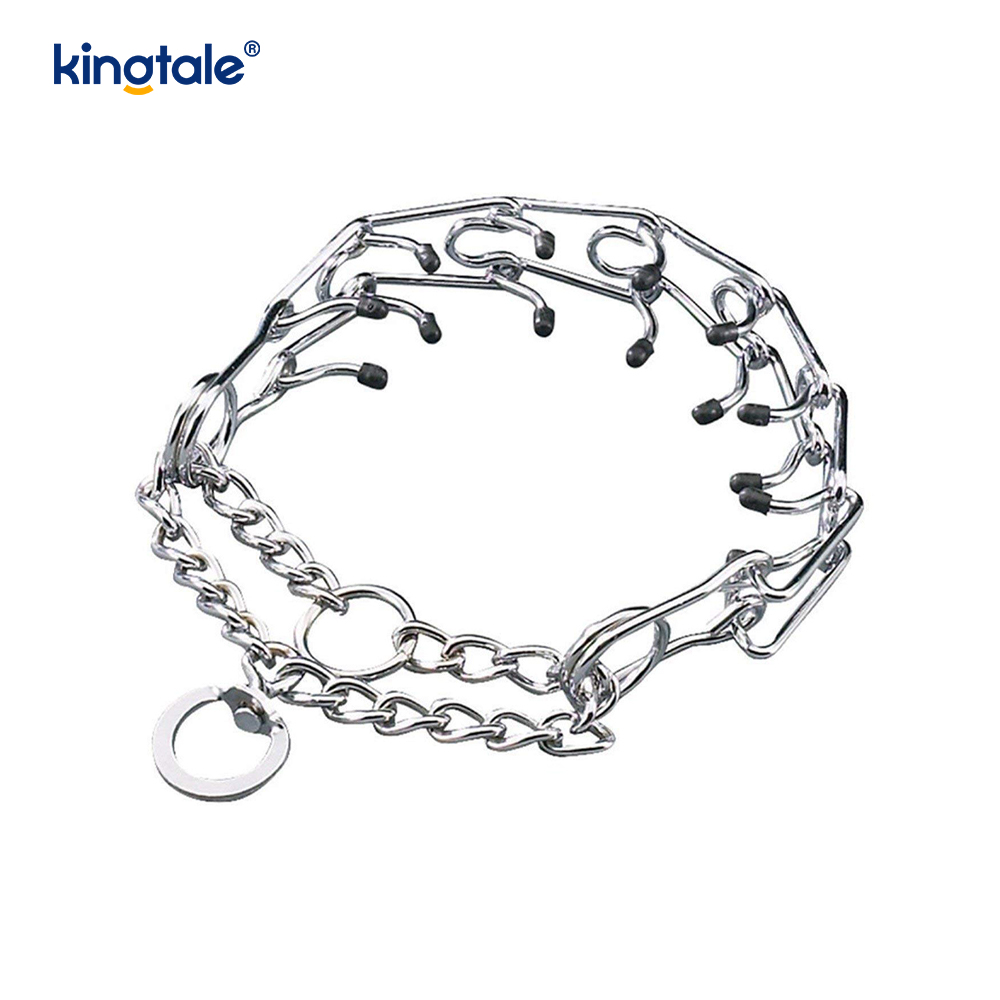 Pet Pinch Choke Collars Carbon Steel Metal Prong Dog Training Collar 