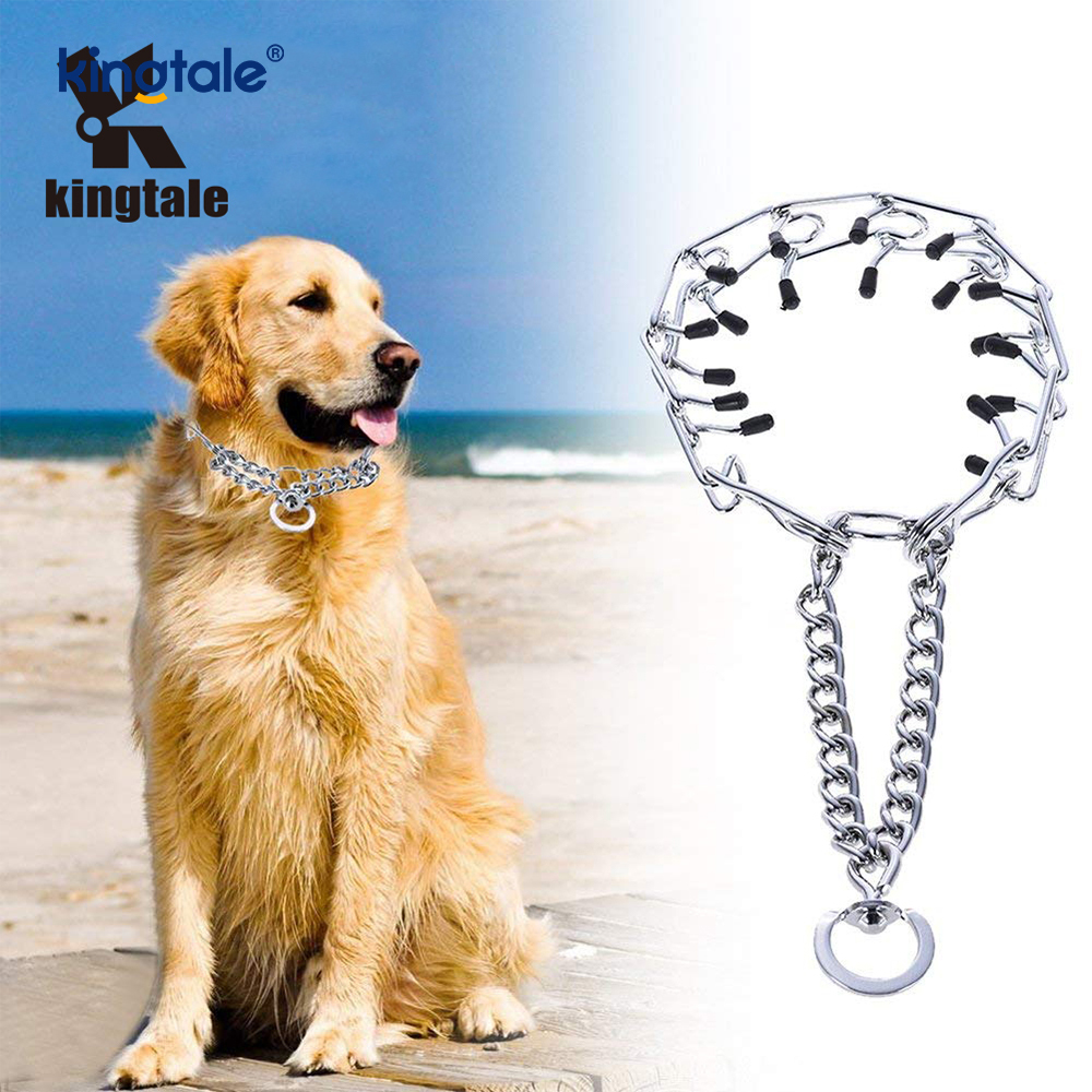 Pet Pinch Choke Collars Carbon Steel Metal Prong Dog Training Collar 
